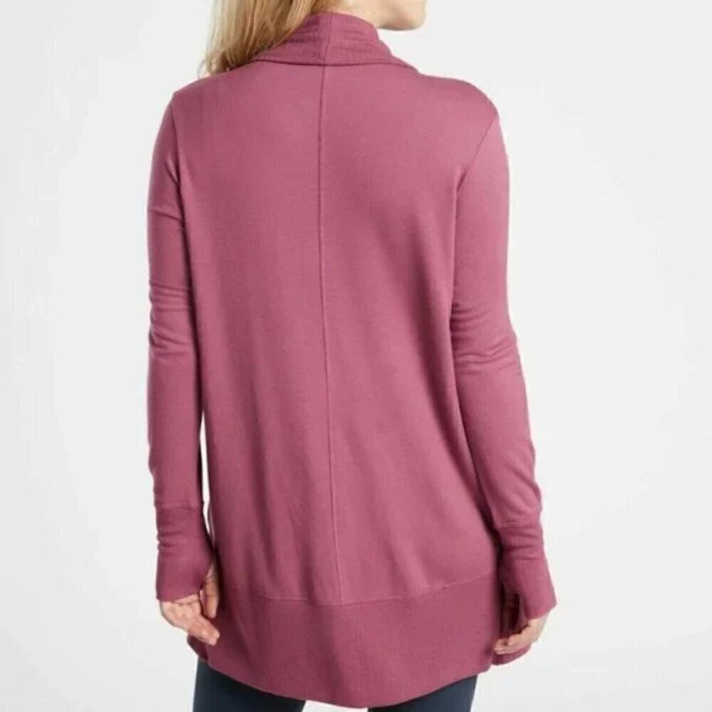Athleta Pranayama Restore Wrap Cardigan in Victorian Berry Size XXS LIKE NEW - Picture 2 of 9